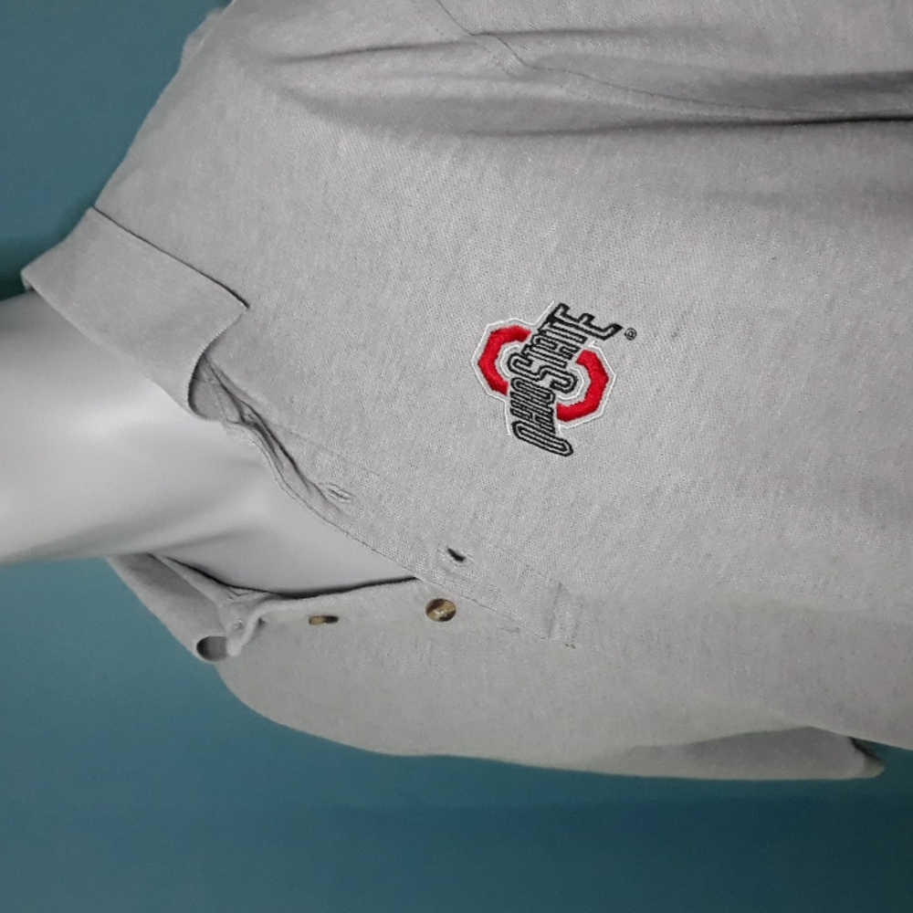 Ohio State mens team shop light grey polo. XL